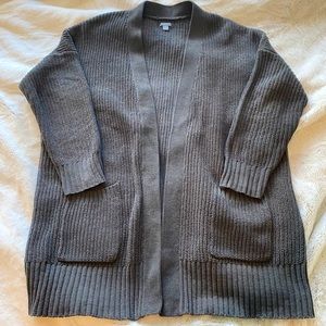 Oversized dark gray cardigan